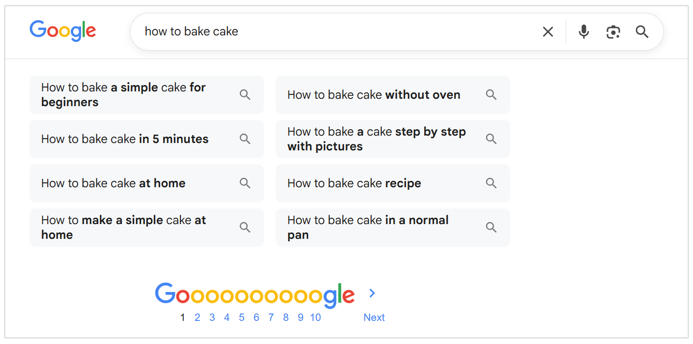 How to bake cake pasf